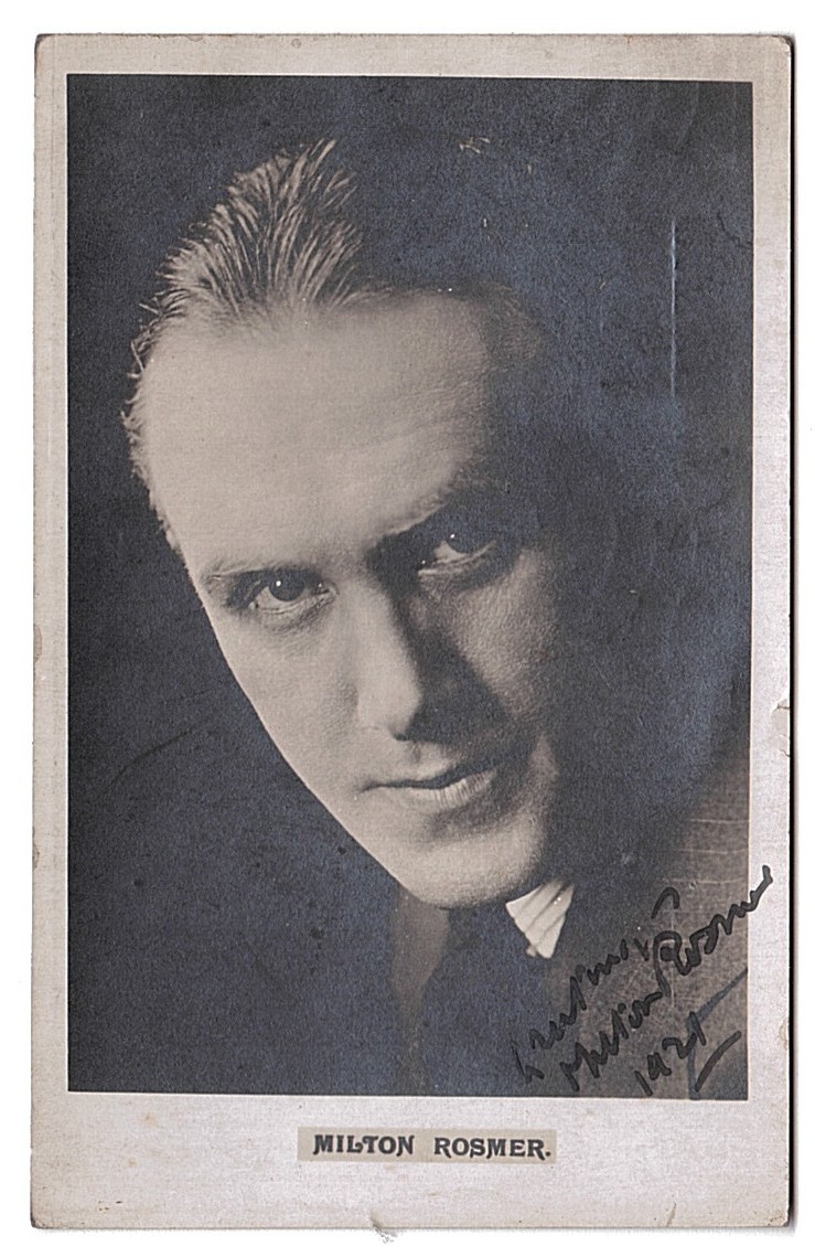 (Milton, 1881-1971, British Actor) — Sophie Dupré Autographs