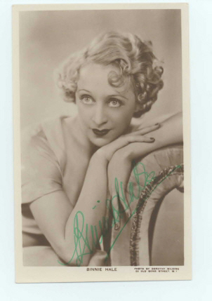 (Binnie, (Beatrice Mary Hale-Monroe), 1899-1984 Comedienne of the Thirties) — Sophie Dupré Autographs