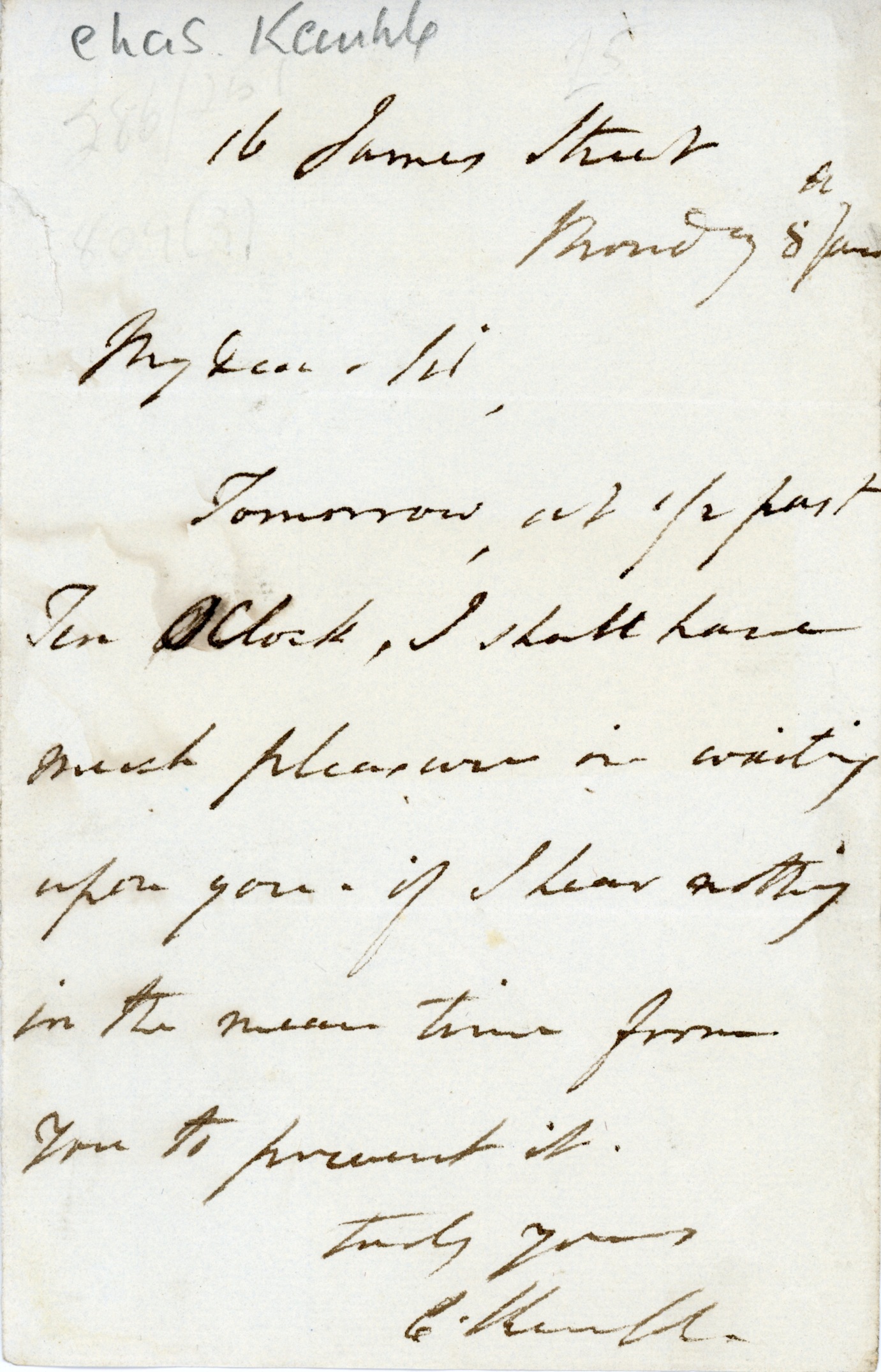 (Charles, 1775-1854, Actor) — Sophie Dupré Autographs
