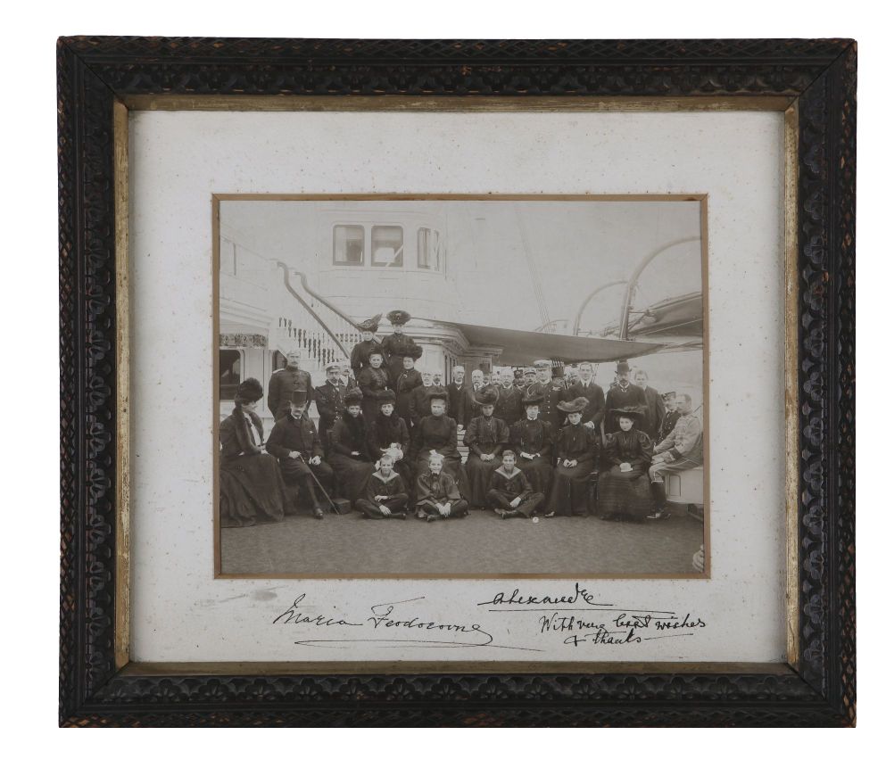 (Russian Empress, 1847-1928, wife of Tsar Alexander III, mother of Nicholas II) and her sister ALEXANDRA (of Denmark, 1844-1925, Queen of Edward VII)] — Sophie Dupré Autographs