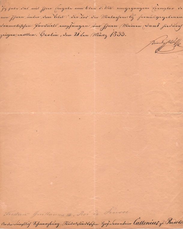 (1770-1840, King of Prussia from 1797, Opponent of Napoleon) — Sophie Dupré Autographs