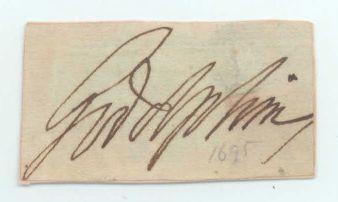 (Sidney, Earl of 1645-1712, English Statesman, Lord High Treasurer to Queen Anne) — Sophie Dupré Autographs