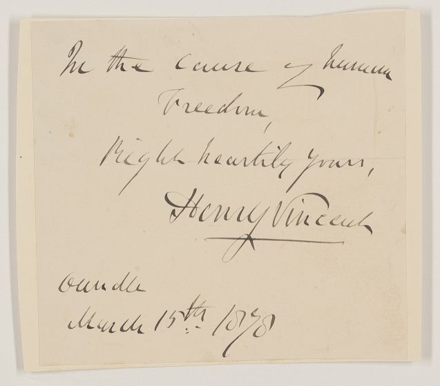 (Henry, 1813-1878, Chartist and Political Agitator) — Sophie Dupré Autographs