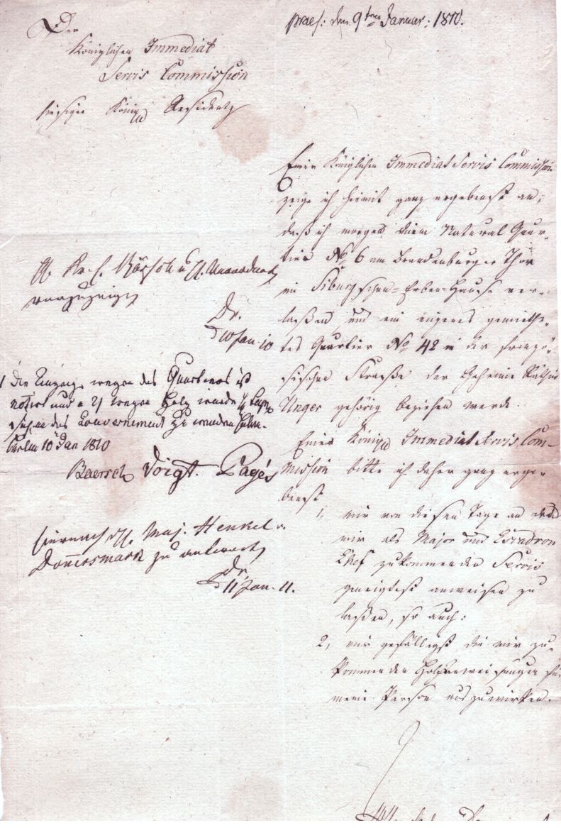 (Count Wilhelm Ludwig Victor, 1775-1849, Knight of St. John, Prussian Lieutenant-General) — Sophie Dupré Autographs