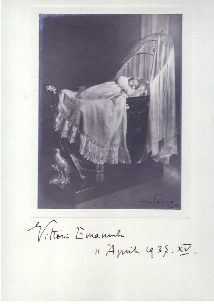 (b. 1937, Prince of Naples, Son of King UMBERTO II) & Queen MARIE JOSÉ (b.1906, his mother) — Sophie Dupré Autographs