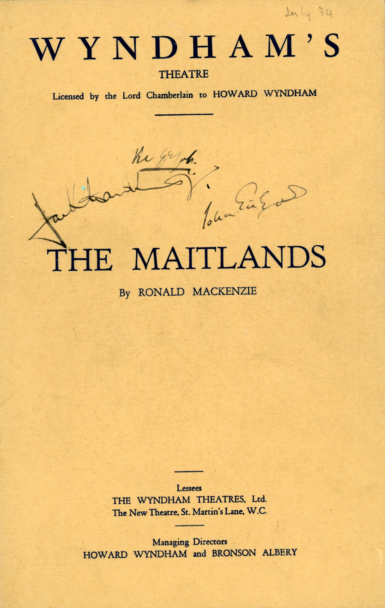 (Sir John, 1904-2000, Actor) & Jack HAWKINS (1910-1973, Actor) — Sophie Dupré Autographs