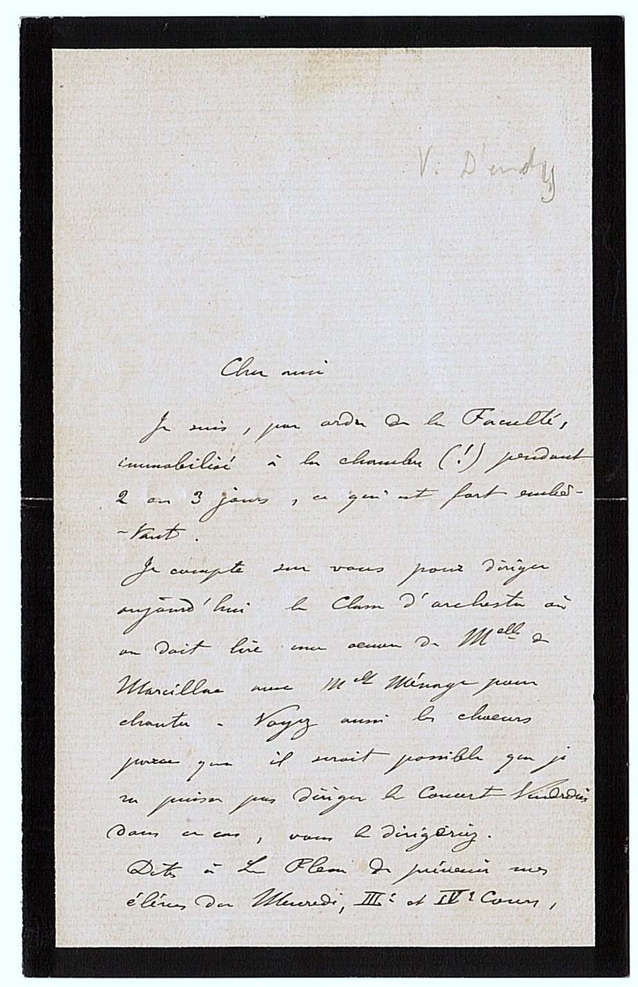 (Vincent, 1851-1931, French Composer) — Sophie Dupré Autographs