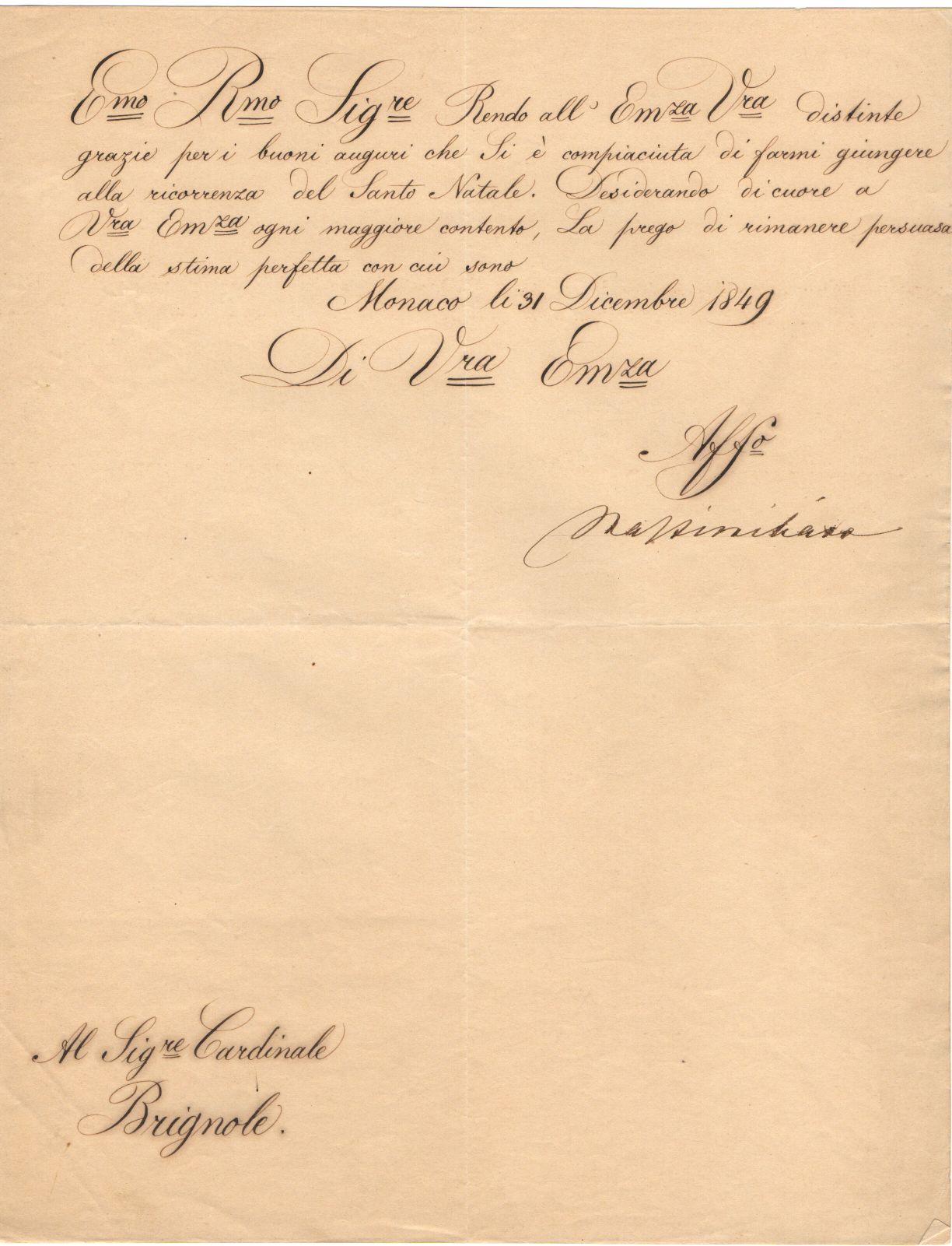 (1811-1864, from 1848 King of Bavaria) — Sophie Dupré Autographs