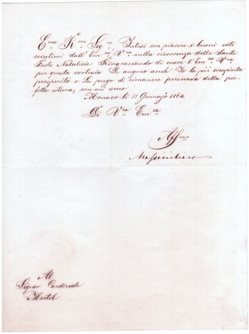 (1811-1864, from 1848 King of Bavaria) — Sophie Dupré Autographs