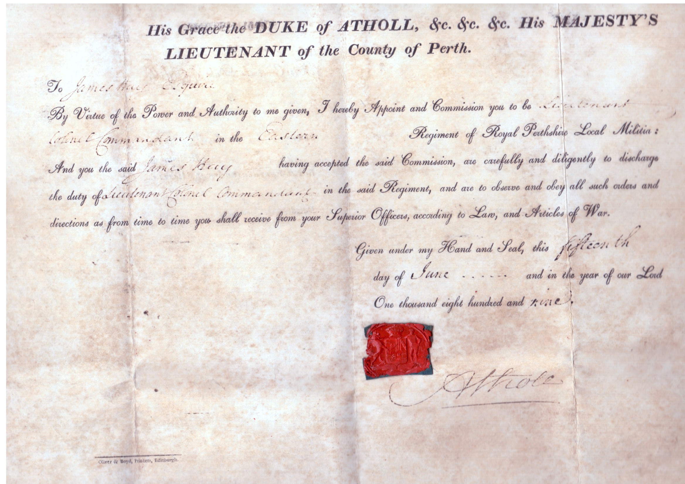 (John Murray, 1755-1830, F.R.S., 4th Duke) — Sophie Dupré Autographs