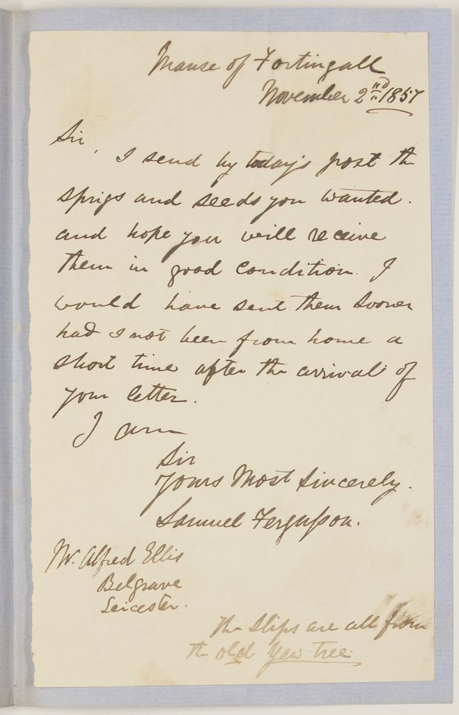 (Revd. Samuel, Minister of Fortingall) — Sophie Dupré Autographs
