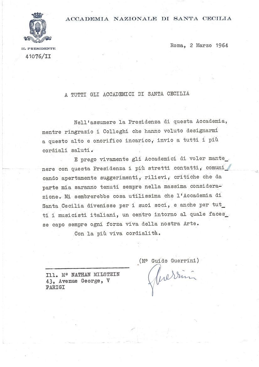 (Guido, 1890-1965, Italian Composer, from 1964 President of the National Academy of St. Cecilia) — Sophie Dupré Autographs