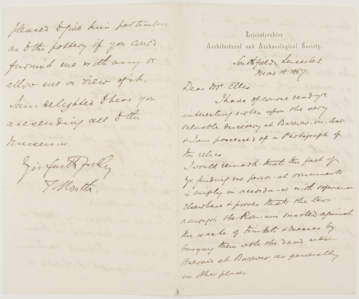 (Thomas, 1830-1884, Antiquary & Campanologist) — Sophie Dupré Autographs