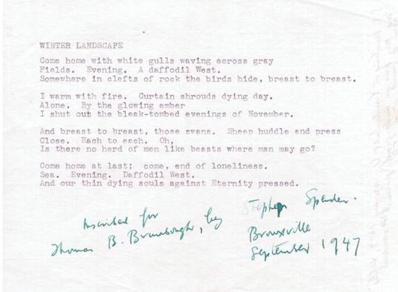 (Sir Stephen, 1909-1995, Poet & Critic) — Sophie Dupré Autographs