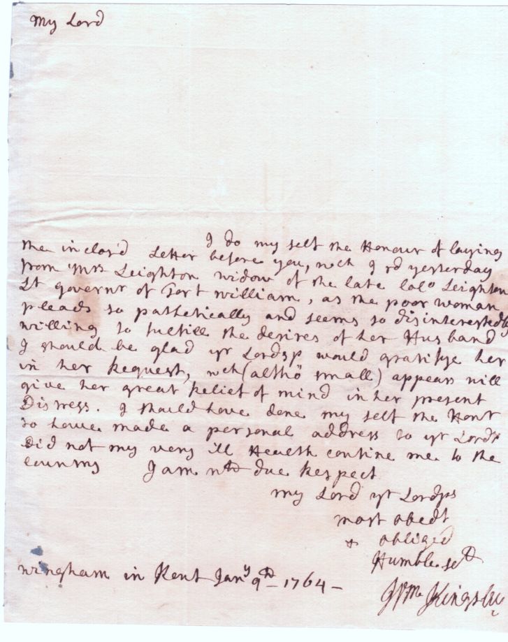 (William, 1698?-1769, Lieutenant General) — Sophie Dupré Autographs