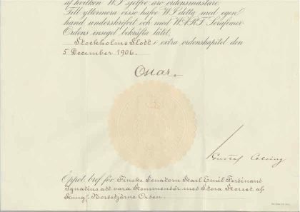 (1829-1907, from 1872 King of Sweden) — Sophie Dupré Autographs