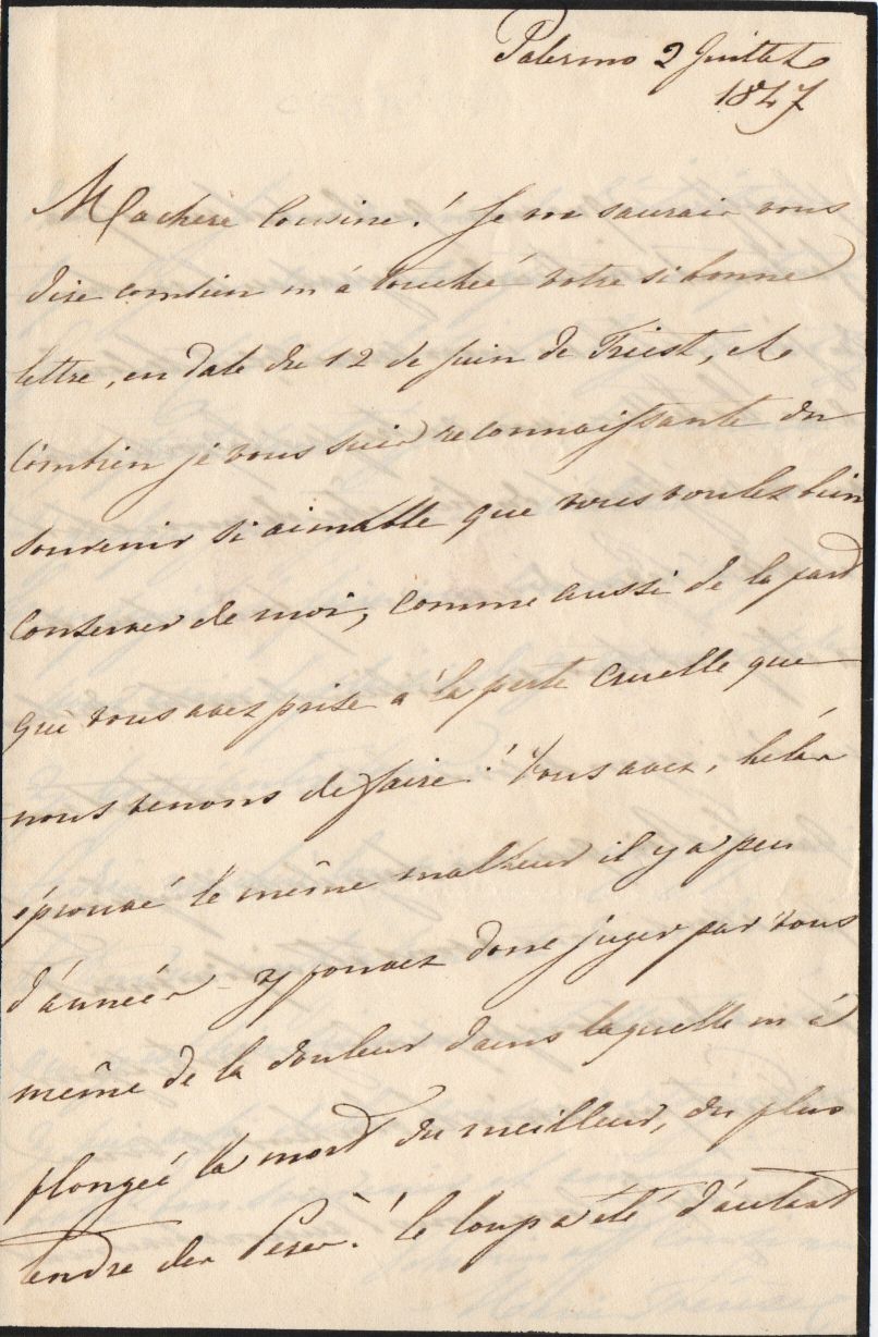 (Queen, 1816-1867, 2nd wife of Ferdinand II of Naples, elder daughter of Archduke Karl, 1771-1847, from 1822 Duke of Teschen) — Sophie Dupré Autographs