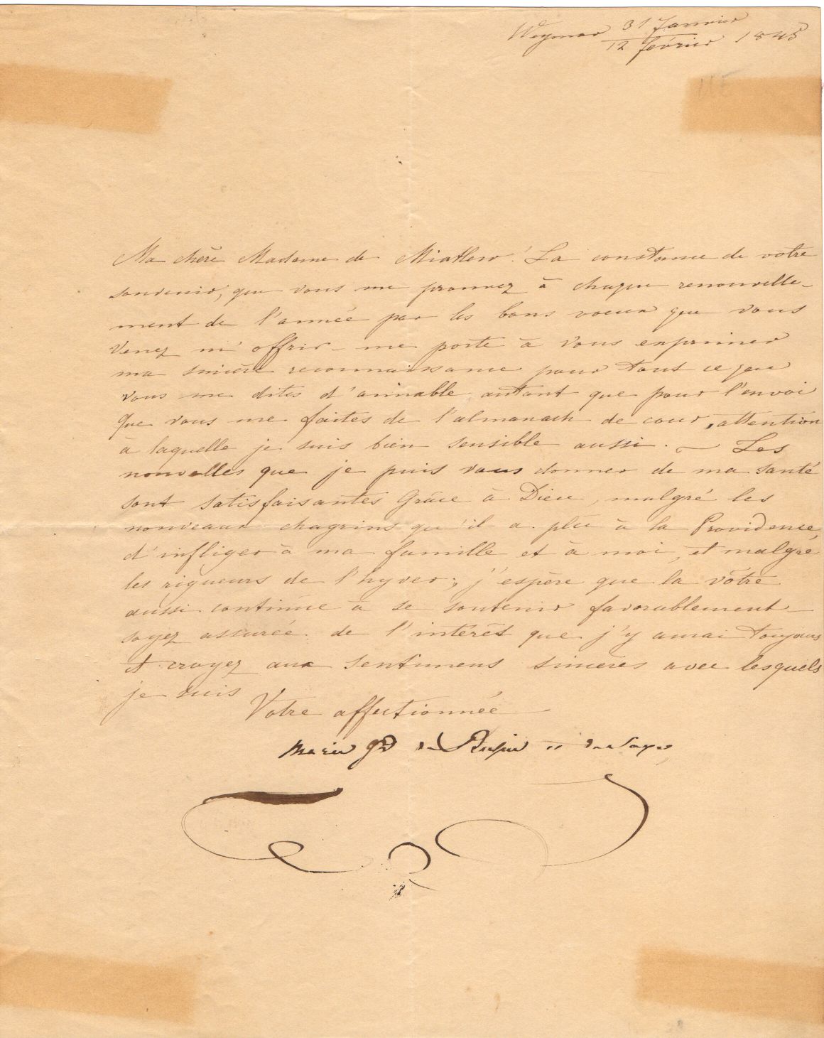 (1786-1859, daughter of Tsar Paul I, Grand Duchess of Saxe-Weimar-Eisenach) — Sophie Dupré Autographs