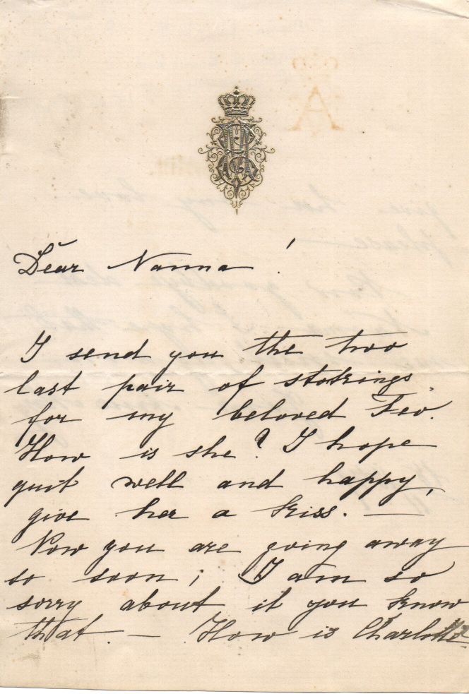 (1853-1923, sister of Bernhard III of Saxe-Meiningen) — Sophie Dupré Autographs