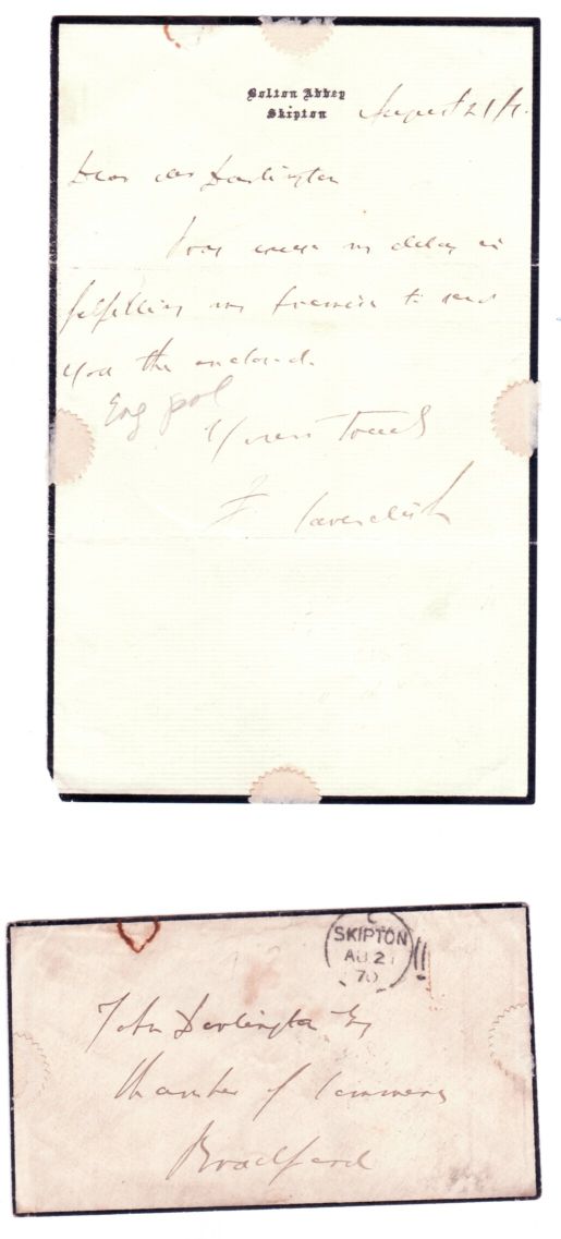 (Lord Frederick, 1836-1882, Chief Secretary for Ireland, murdered in Phoenix Park, 2nd son of the 7th Duke of Devonshire) — Sophie Dupré Autographs