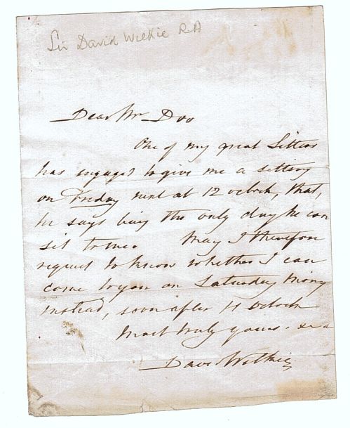 (Sir David, 1785-1841, Painter) — Sophie Dupré Autographs