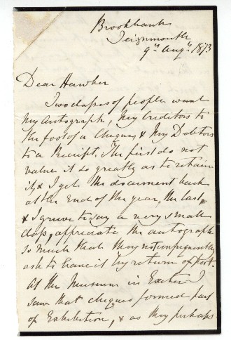 (George Wareing, 1810-1891, Geologist) — Sophie Dupré Autographs