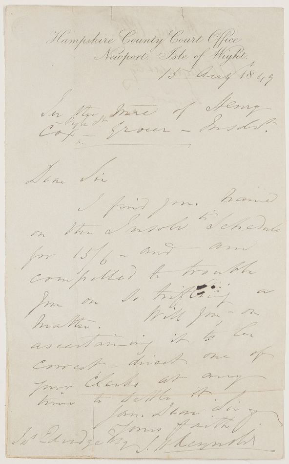 (John Hamilton, 1796-1852, Poet, friend and correspondent of Keats) — Sophie Dupré Autographs