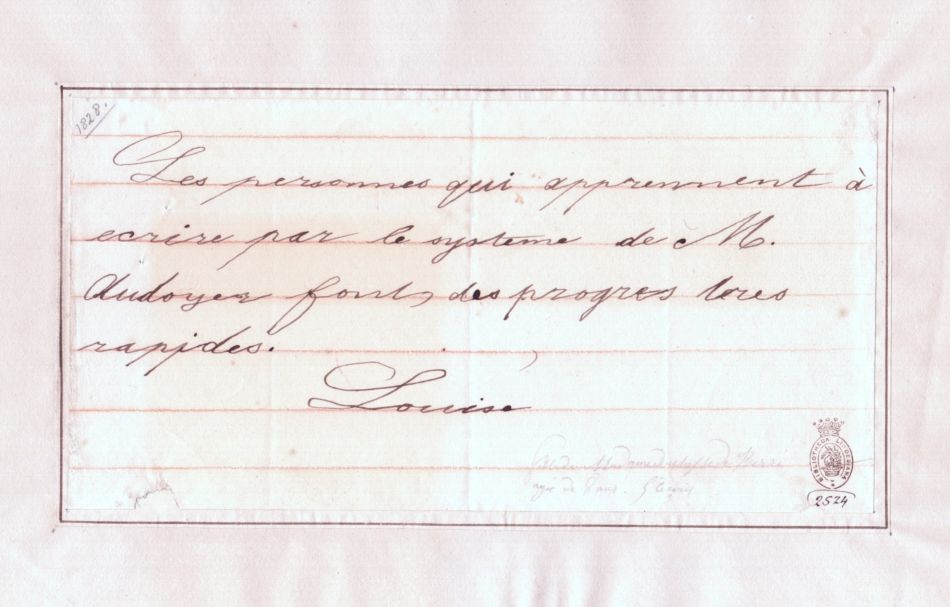 (Princess, 1819-1864, daughter of Charles, Duke of Berry, Duchess Regent of Parma 1854-1859) — Sophie Dupré Autographs