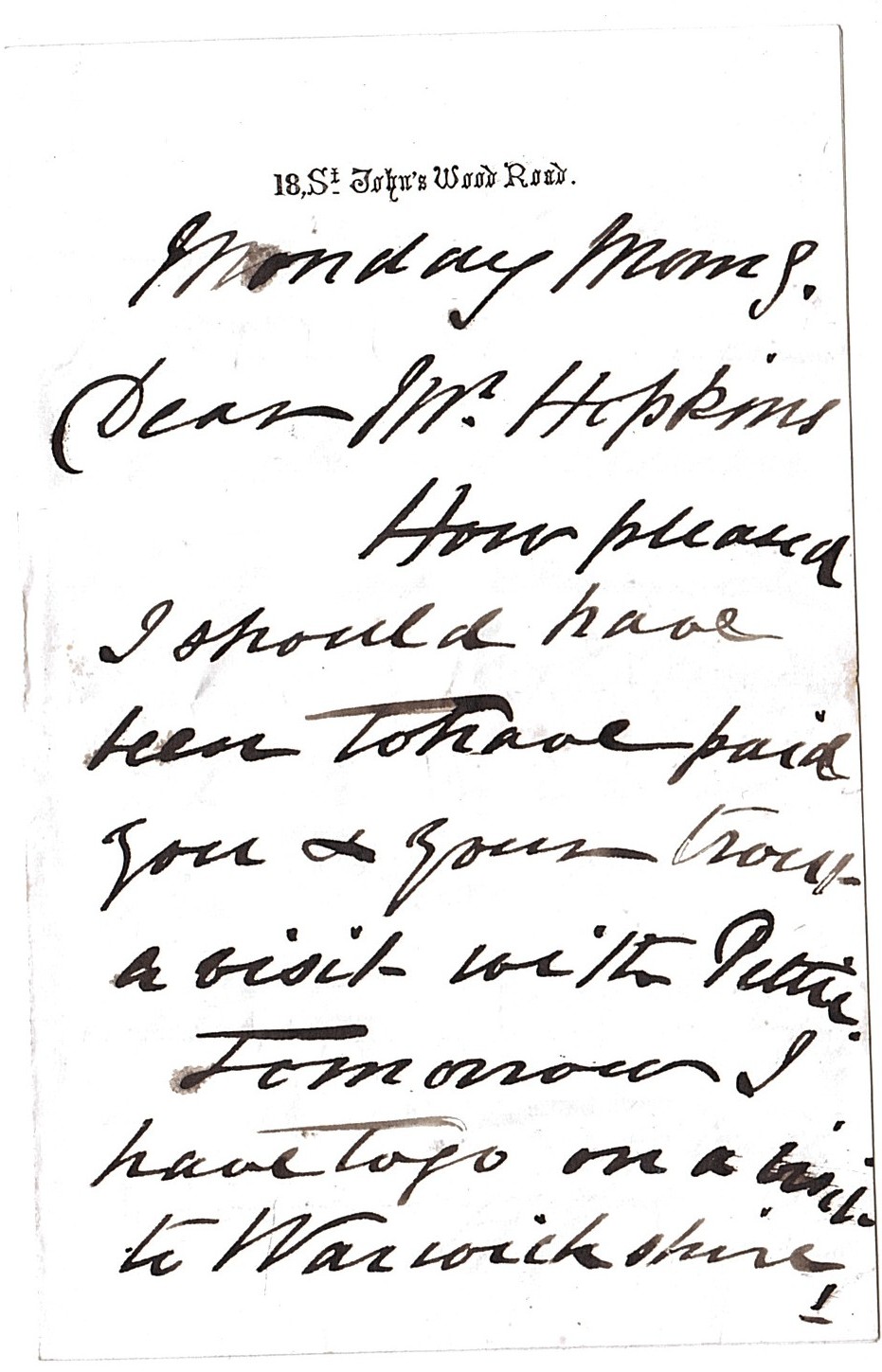 (Henry William Banks, 1833-1914, R.A., landscape and animal painter) — Sophie Dupré Autographs