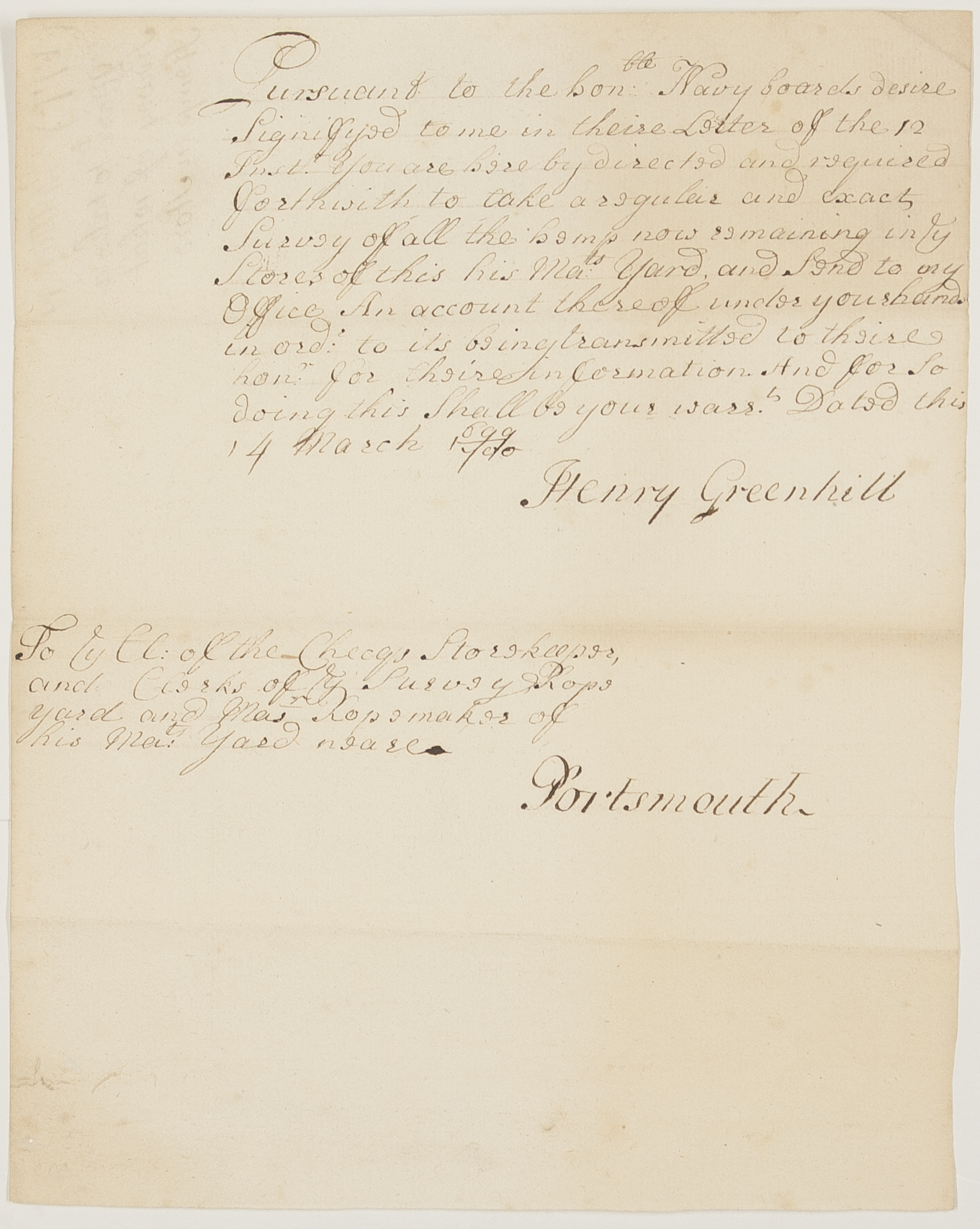 (Henry, 1646-1708, Governor of the Gold Coast) — Sophie Dupré Autographs