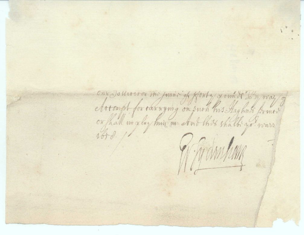 (William, 1615-1661, Soldier and Commonwealth M.P., Commissioner of the Treasury under Cromwell) — Sophie Dupré Autographs