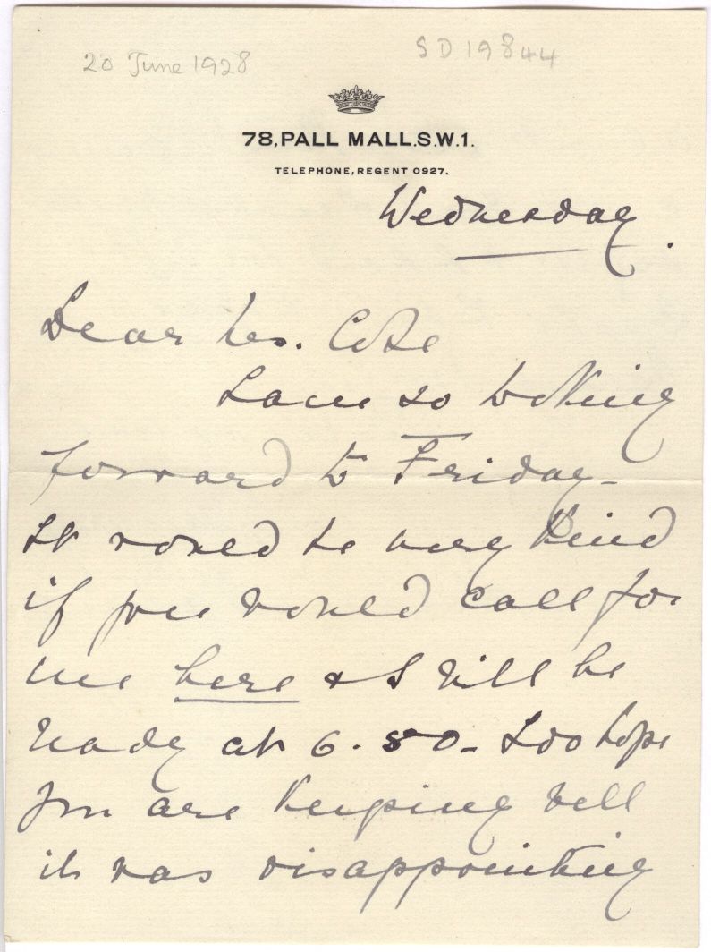 (1870-1948, Princess of Schleswig Holstein, daughter of Prince & Princess Christian, granddaughter of Queen Victoria) — Sophie Dupré Autographs