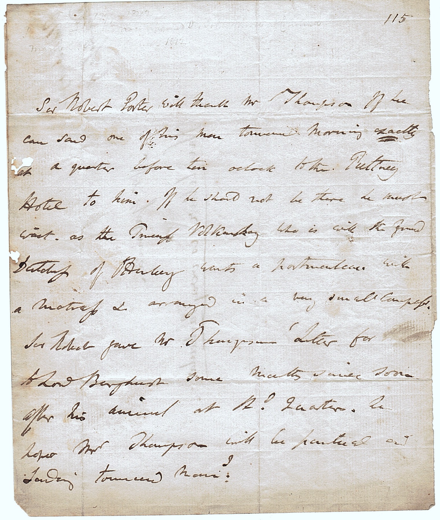 (Sir Robert Ker, 1777-1842, Painter and Traveller) — Sophie Dupré Autographs