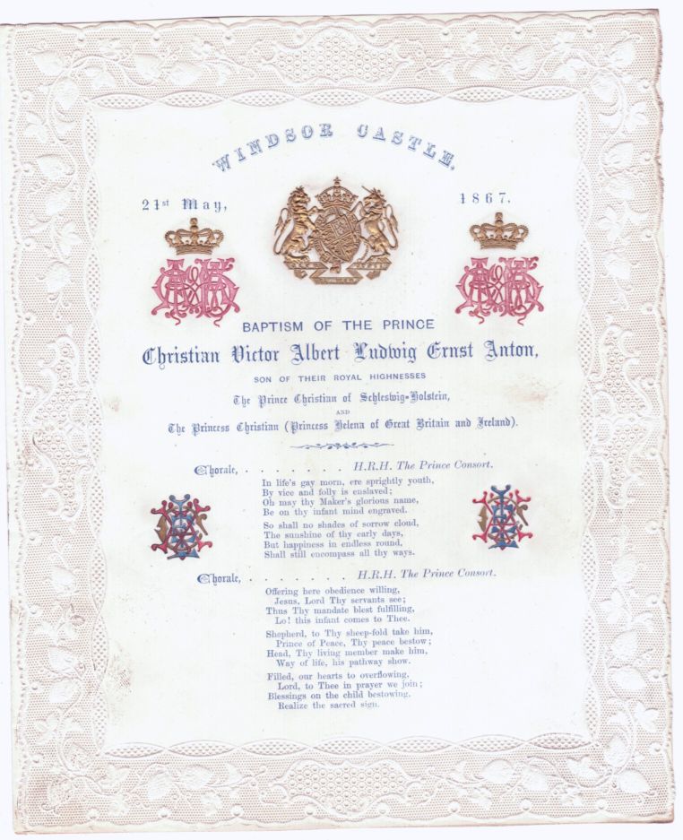 (Albert Louis Ernest Anthony, 1867-1900, Prince of Schleswig Holstein, son of Prince & Princess Christian, Killed at Pretoria) — Sophie Dupré Autographs