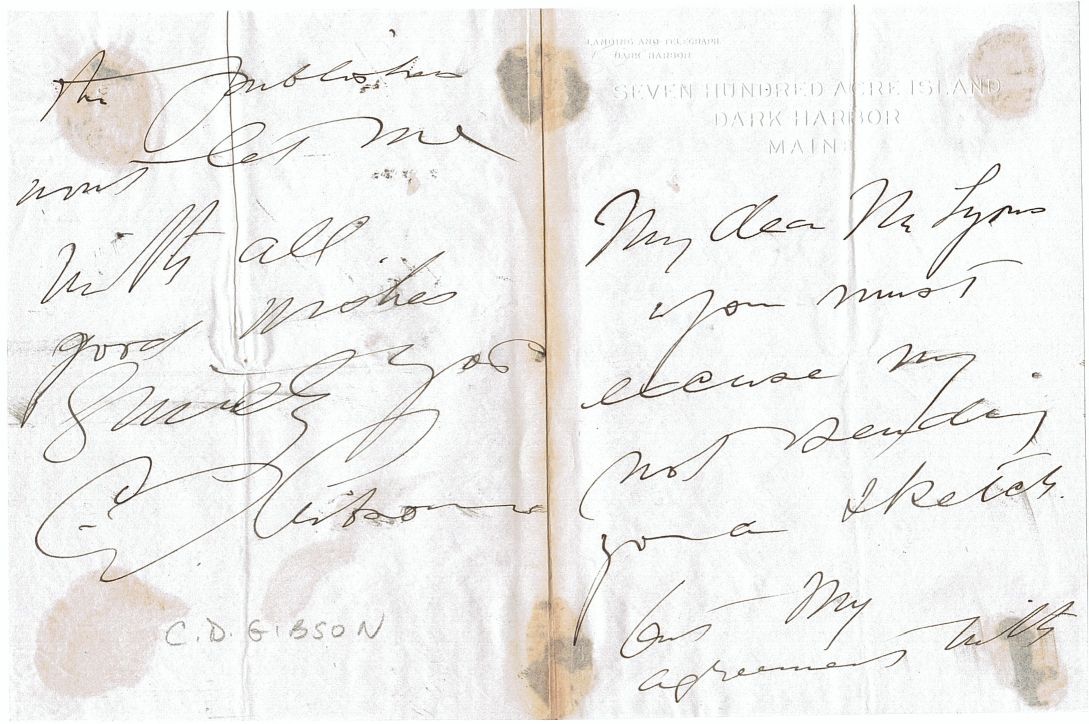 (Charles Dana, 1867-1944, American Illustrator & Cartoonist, best known for his 'Gibson Girl' drawings) — Sophie Dupré Autographs