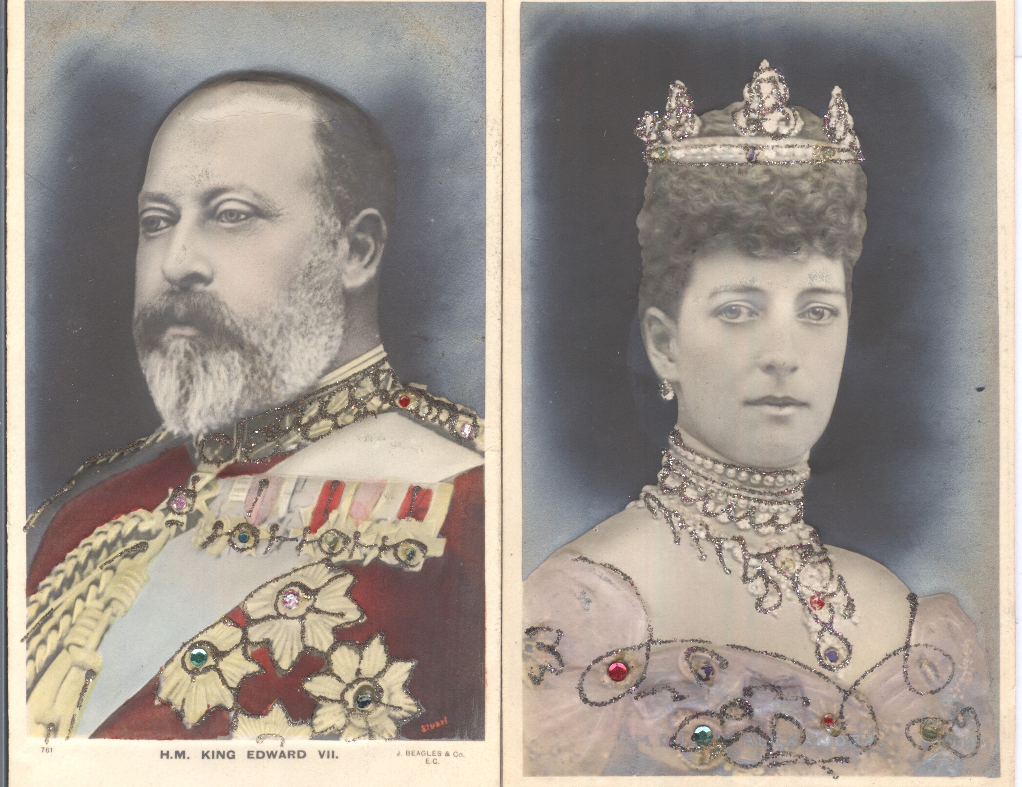 (of Denmark, 1844-1925, his Queen), with her children GEORGE V (1865-1936, King of Great Britain), LOUISE (1867-1931, Princess Royal) VICTORIA ALEXANDRA (1868-1935, Princess) & MAUD (1869-1938, Queen of Norway)] — Sophie Dupré Autographs