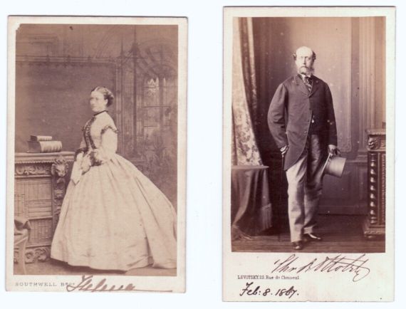 (Prince of Schleswig-Holstein-Sonderburg-Augustenburg, 1831-1917) & his wife Princess HELENA (1846-1923, Queen Victoria's daughter) — Sophie Dupré Autographs