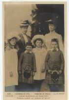 (1867-1953, Queen of George V) and her children EDWARD VIII (1894-1972, King of Great Britain, Later the Duke of Windsor) & GEORGE VI (1895-1952, King of Great Britain) together with her sister in law LOUISE (1867-1931, Princess Royal) and her children Princess ALEXANDRA (1891-1959) & Princess MAUD (1893-1945) — Sophie Dupré Autographs