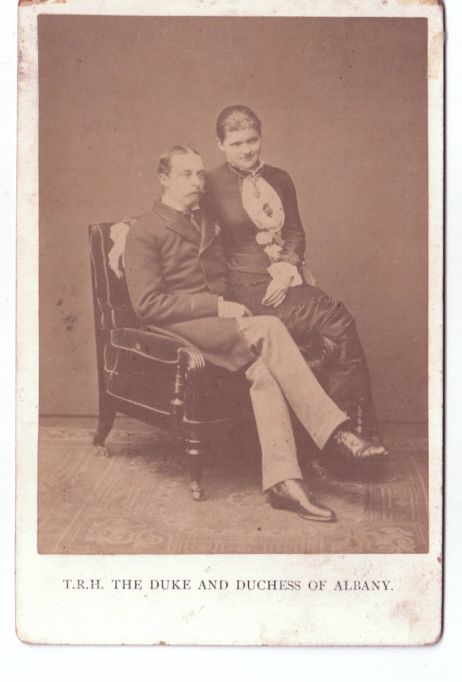 (George Albert, 1853-1884, 4th Son of Queen Victoria, Duke of Albany, a haemophiliac, died after an accident on 28th March in Cannes) with his wife HELENA (1861-1922, Princess of Waldeck & Pyrmont)] — Sophie Dupré Autographs
