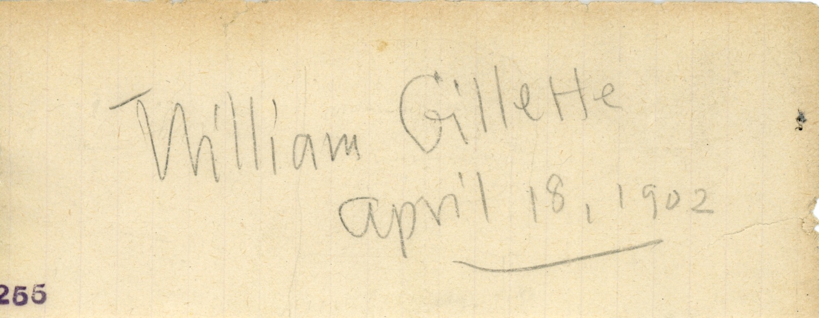 (William 1855-1937, Actor, most famous for playing Sherlock Holmes) — Sophie Dupré Autographs