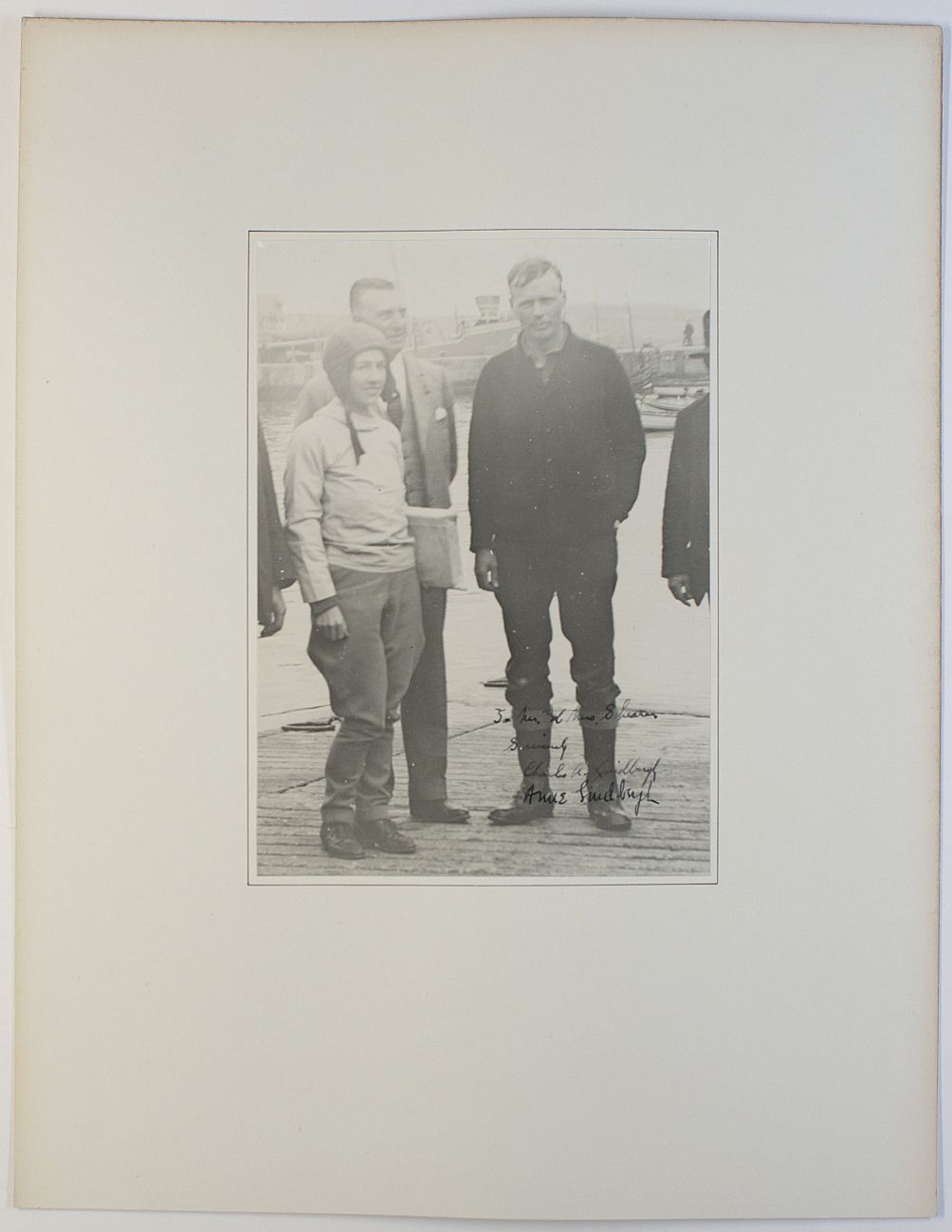 (Charles Augustus, 1902-1974, American Aviator, First to fly solo non-stop across the Atlantic in 1927) & his wife ANNE (1906-2001, pioneering American Aviator & author) — Sophie Dupré Autographs