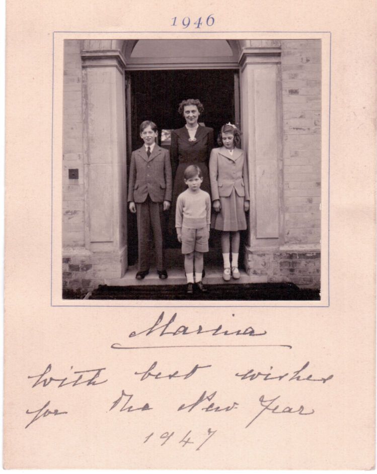 (Duchess of Kent, 1906-1969, Princess of Greece) & her three children — Sophie Dupré Autographs