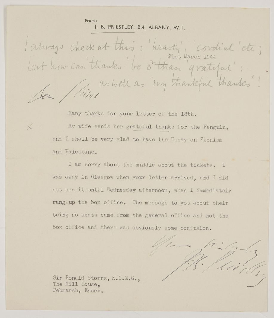 (John Boynton, 1894-1984, Dramatist, Novelist and Critic) — Sophie Dupré Autographs