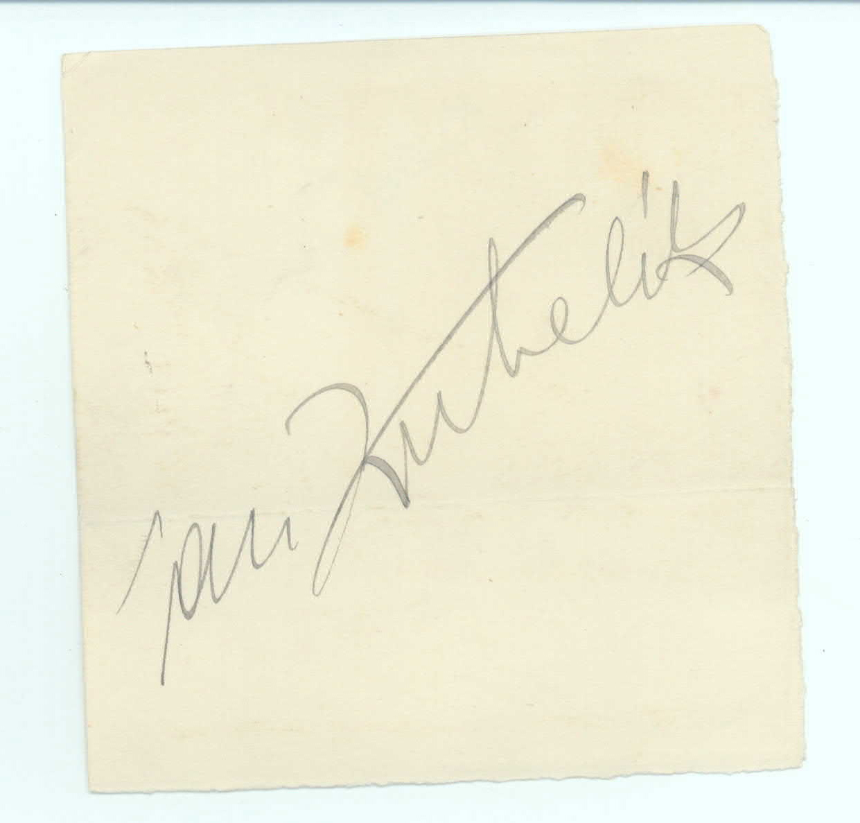 (Jan, 1880-1940, Hungarian Violinist & Composer) — Sophie Dupré Autographs