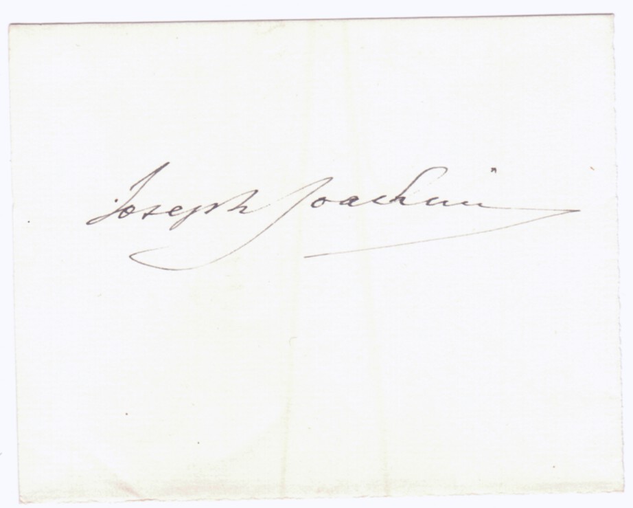 (Joseph, 1831-1907, Hungarian Violinist & Composer) — Sophie Dupré Autographs