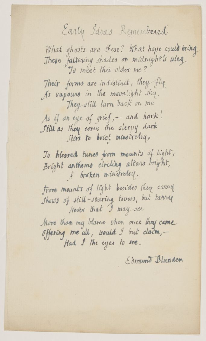 (Edmund, 1896-1974, Poet & Critic) — Sophie Dupré Autographs