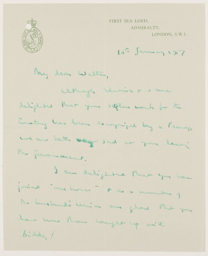 (Earl Louis, of Burma, 1900-1979, Admiral of the Fleet, Victoria's Great Grandson, last Viceroy of India) — Sophie Dupré Autographs
