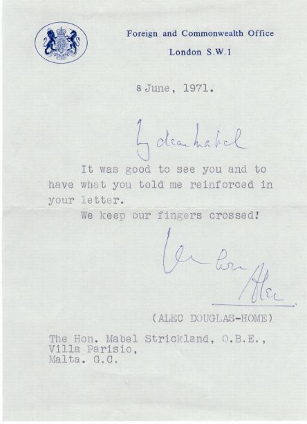(Sir Alec Douglas-, 1903-1995, Prime Minister) — Sophie Dupré Autographs