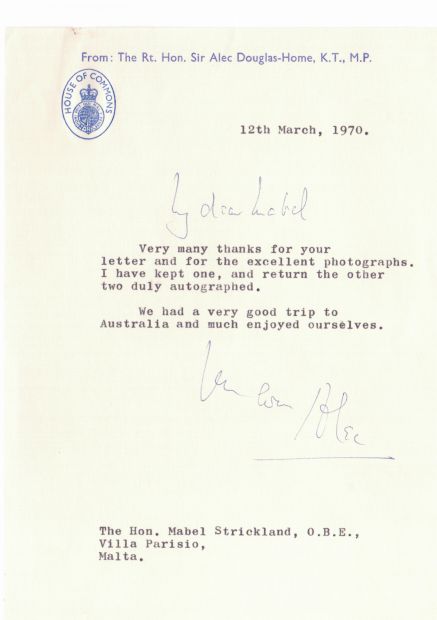 (Sir Alec Douglas-, 1903-1995, Prime Minister) — Sophie Dupré Autographs
