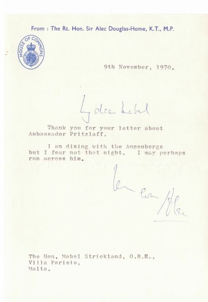 (Sir Alec Douglas-, 1903-1995, Prime Minister) — Sophie Dupré Autographs